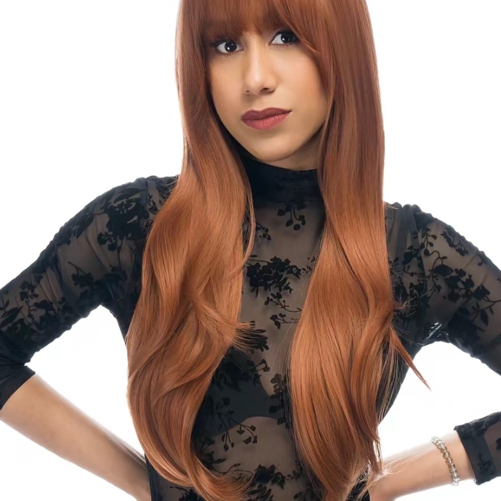 Long Auburn Wig